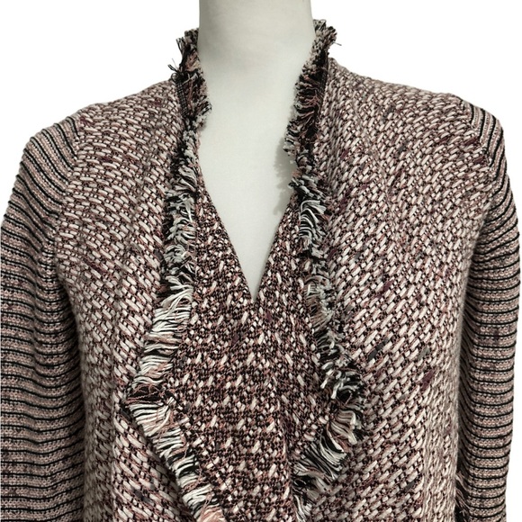 White House Black Market Fringe Knit Cardigan. SP - Picture 3 of 8
